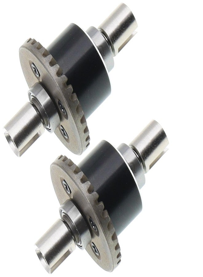 Treehobby 2PCS Metal Front and Rear Differential Gear Diff Gear Set Compatible with WLtoys 1/14 144010 144001 144002 1/12 124016 124017 124018 124019 RC Car Upgrade Parts - Image 1